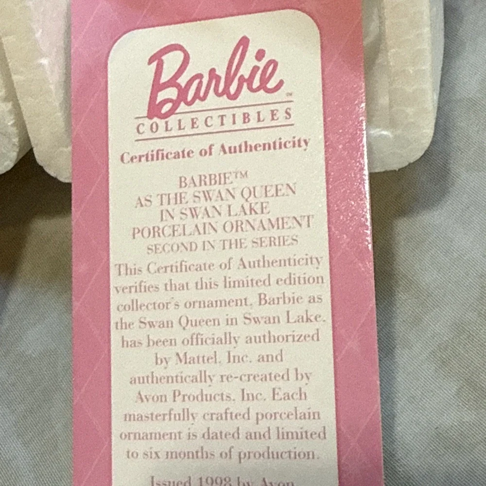 Vintage Barbie Avon Porcelain Ornament Lot 3 Pieces Christmas 1997-2001